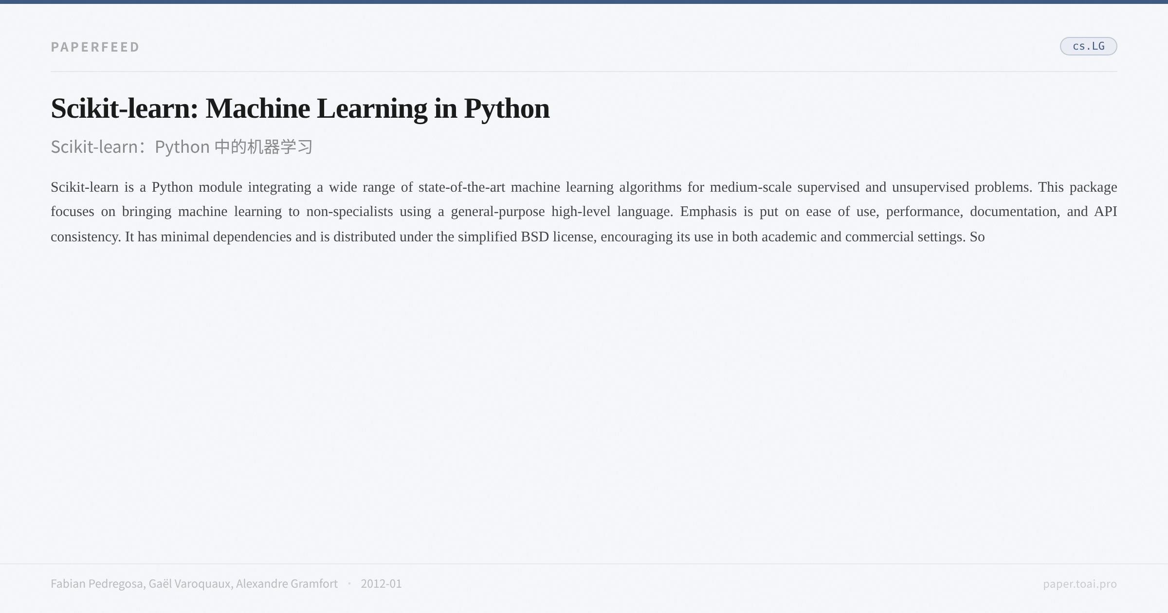 Scikit-learn: Machine Learning in Python