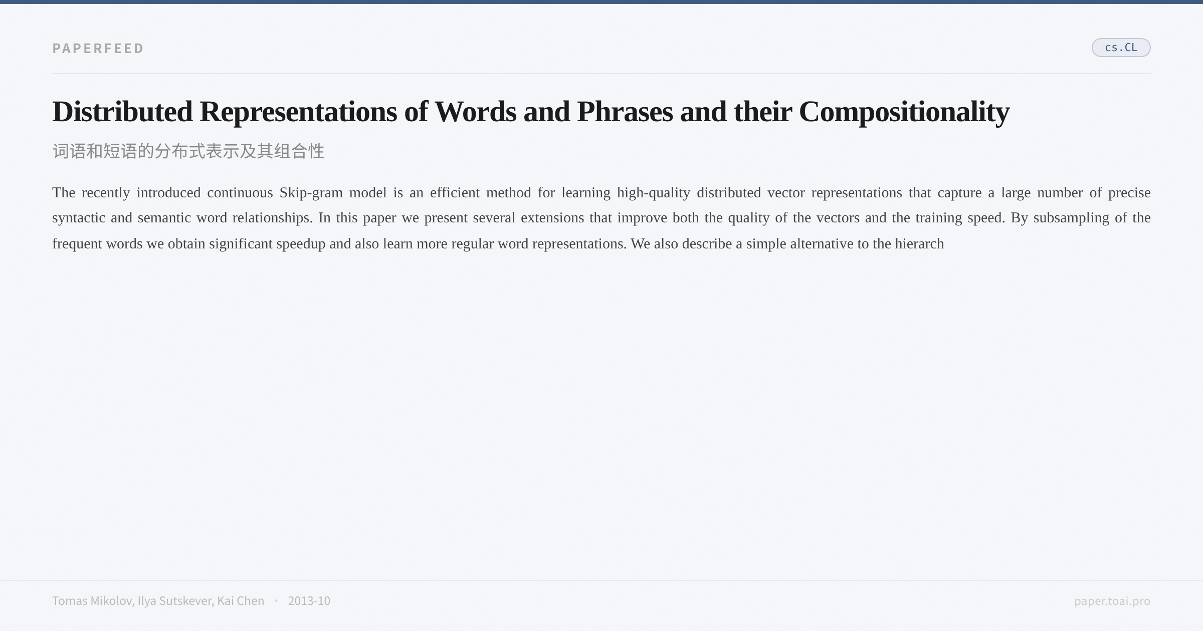 Distributed Representations of Words and Phrases and their Compositionality
