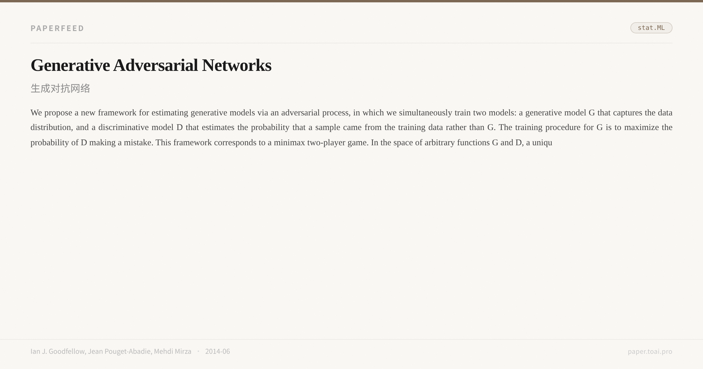 Generative Adversarial Networks