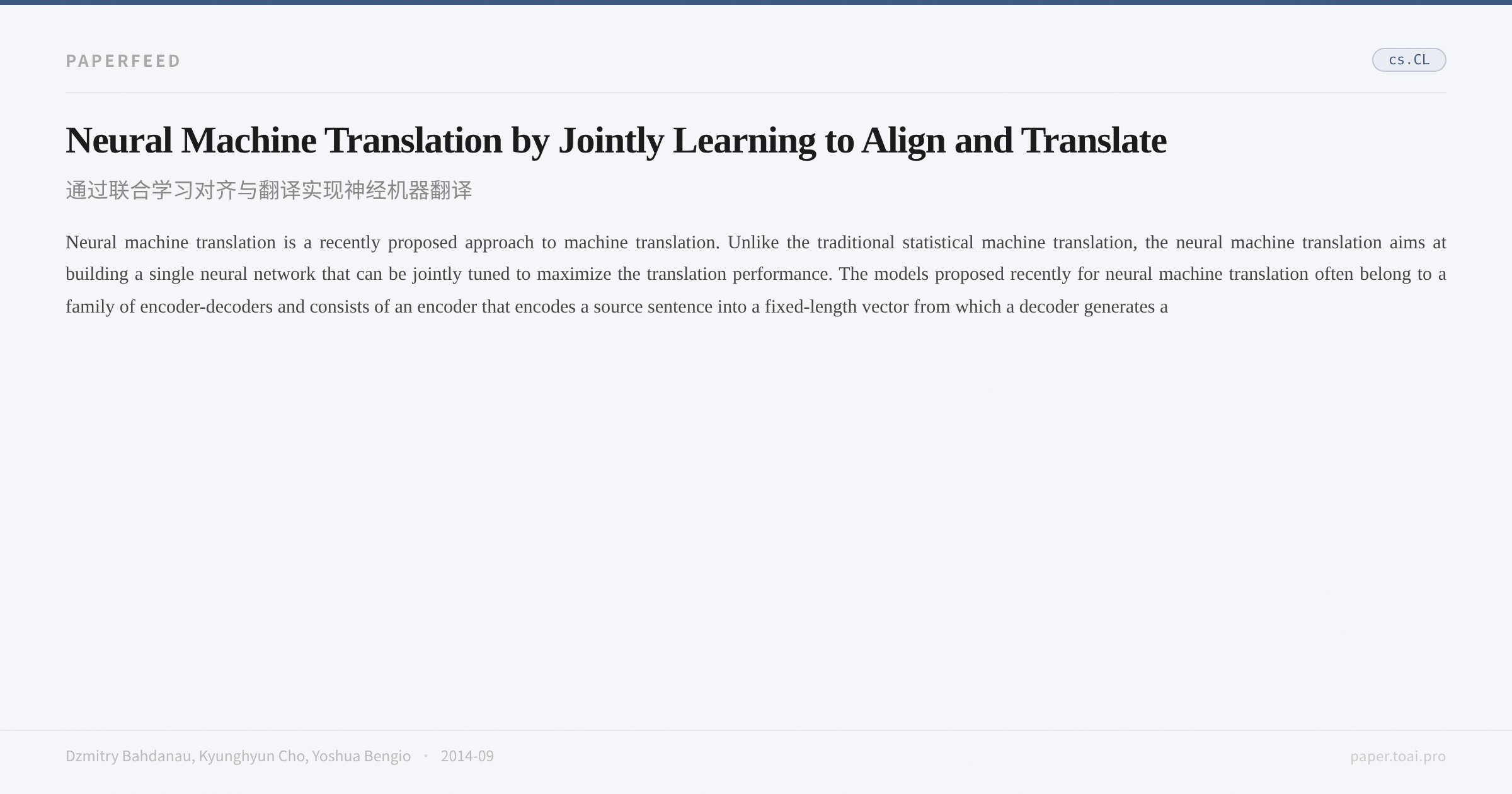 Neural Machine Translation by Jointly Learning to Align and Translate